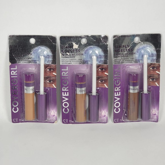 (3) Covergirl Simply Ageless Triple Action Concealer‎ 370 380 390 NEW SHIPS FAST - Picture 1 of 7